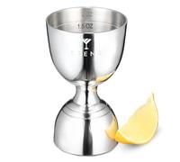 Etens Doseur à cloche pour barman | Doseur à cocktail de bar 56,7 g 28,3 g avec mesures à l'intérieur pour boire de l'alcool | Doseur à double chasse