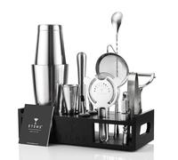 ETENS Ensemble Shaker à Cocktail - Accessoires de Bar - 15 pièces Mixology Barman Comprenant Un Shaker Boston, Un doseur Japonais, Une passoire, Un décapsuleur, Une cuillère à mélanger à Cocktail