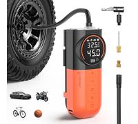 ETENWOLF S1 Gonfleur de pneus portable, compresseur d'air 160 PSI sans fil avec lumière LED et manomètre numérique - Orange