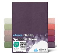 etérea Flanelle Drap Housse 90x200-100x200 cm Prune Epaisseur 15-25 cm - 100% Coton - Oekotex Drap-Housse Matelas Lit Housse de Couette - Biber draps-de-lit 90x200cm - 100x200cm Violet