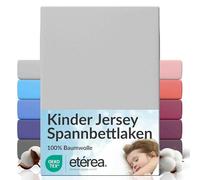 etérea Jersey Drap Housse 80x160-80x180 cm Argent Epaisseur 15-20 cm - 100% Coton - Oekotex Drap-Housse Matelas Lit Housse de Couette - draps-de-lit 80x160cm - 80x180cm Gris Clair
