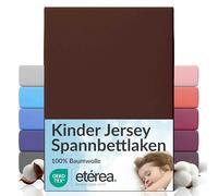 etérea Jersey Drap Housse 80x160-80x180 cm Marron foncé Epaisseur 15-20 cm - 100% Coton - Oekotex Drap-Housse Matelas Lit Housse de Couette - draps-de-lit 80x160cm - 80x180cm Brun