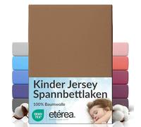 etérea Jersey Drap Housse 80x160-80x180 cm Mocha Epaisseur 15-20 cm - 100% Coton - Oekotex Drap-Housse Matelas Lit Housse de Couette - draps-de-lit 80x160cm - 80x180cm Brun