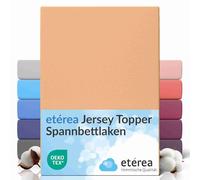 etérea Jersey Topper Drap Housse 180x200-200x200 cm Sable Epaisseur 5-10 cm - 100% Coton - Oekotex Drap-Housse Matelas Lit Housse de Couette - draps-de-lit 180x200cm - 200x200cm Beige