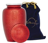 Eternal Harmony Grande urne pour cendres, vase de crémation adulte homme et femme pour cendres humaines, fermeture sécurisée et sac en velours, vase funéraire pour homme et femme pesant jusqu'à 90,7