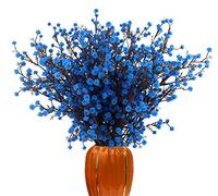 ETERNITY.YJ Lot de 4 fleurs artificielles en vrac pour bébé - Bouquet de gypsophiles artificielles au toucher réaliste pour mariage, maison, fête, bureau, centre de table (bleu)