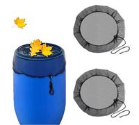 Eterspr 2 Pièces Réglable Filet de Protection, Filet pour Citerne de Pluie, pour Les Seaux D'extérieur afin de Les Protéger Contre Les Moustiques et Les Feuilles, etc.(Noir)