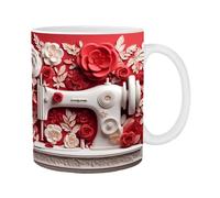 Eteslot Tasse à drôle - Tasse de Machine à - Tasse Peinte à - Cadeau de Couture de Tasse de Courtepointe - Tasse à café en céramique de Machine à Unique