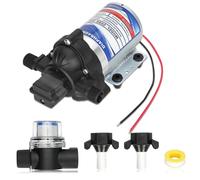 Etespie 2088-343-135 Pompe à membrane à demande automatique, 12 VDC, interrupteur de demande 45 psi, 3,0 GPM avec valves Viton, diaphragme en santoprène, auto-amorçant, 10 A (max), port 1/2"-14 NPSM