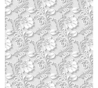 Ethereval Dressing Meuble Fleur Vintage 3D Noble 45x1200cm | Couche vinylique renforcee, resistante a l'eau et a l'huile. Ideal pour renovation de meubles et placards.