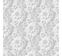 Ethereval Film Meuble Fleur Vintage 3D Noble 45x500cm | Couche vinylique renforcee, resistante a l'eau et a l'huile. Ideal pour renovation de meubles et placards.