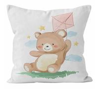 Ethereval Tissu De Lin Housse De Coussin Japonais Taie d'oreiller Personnalisé 1Pcs, Ours, Carte, Amour, Dessin Animé Housse Coussin Salon Taie d'oreiller Housses De Coussin 40x40cm