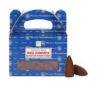 Ethniciti Satya Nag Champa Lot de 24 cônes d'encens à refoulement Nag Champa