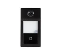 EtiamPro Sonnette de porte fr Sonnette de porte vidéo, IP65, caméra 2 MP fr, vision nocturne infrarouge, alimentation PoE, compatible avec la vision de surveillance, boîtier métallique, noir