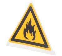Étiquette 1 Feuille Jaune Inflammable Auto-adhésive D'avertissement Pet