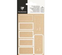 Etiquette Adhésive Kraft rectangle blanc - Blanc