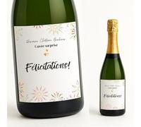 Étiquette de Bouteille Personnalisée - Anniversaire, retraite, Félicitations - Etiquette Vin Champagne Mousseux Bière - Cadeau Original pour Famille et Amis (Félicitations)