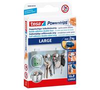 Étiquette de montage Tesa Powerstrips LARGE Blanc Double Face 2 kg