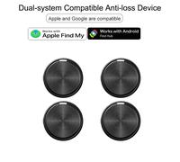 Étiquette GPS Anti-perte pour Apple ou Android Airtag, fonctionne avec Find My App ou Google Find Hub, traceur Bluetooth pour détecteur de bagages, 4 pièces 4 paquets - Blanc