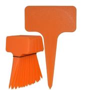 Etiquette Jardin Marqueurs de plantes en plastique, étiquettes étanches, piquets 59x98MM, bonsaï jardin, semis succulents, étiquette épaisse, 40 pièces(Orange)