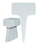 Etiquette Jardin Marqueurs de plantes en plastique, étiquettes étanches, piquets 59x98MM, bonsaï jardin, semis succulents, étiquette épaisse, 40 pièces(White)