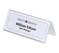 Etiquette nom de table - DURABLE - 150mm x 25 - Blanc - Lisible des deux côtés - Idéale pour conférences