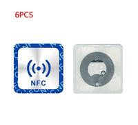Étiquette Universelle Nfc Ntag213, Autocollant Anti-Métal, Badge Métallique Ntag 213, 6 Pièces