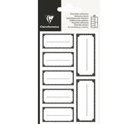 Etiquettes adhésives, rectangle noir - Noir