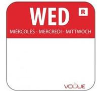 Etiquettes alimentaires code couleur rouge mercredi 24mm - - 24 24 Rouge G