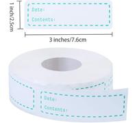 Étiquettes Alimentaires Cuisine Vertes en PVC, Autocollantes | Bord Coloré, Motif Date en Anglais, pour Boîtes de Rangement et Organisation du Garde-manger