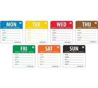 Étiquettes amovibles Vogue pour les jours de la semaine, grand format 5 cm, lot de 3500 pièces