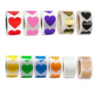 Étiquettes Autocollantes Rouges En Forme De Coeur, 500 Pièces, Scrapbooking, Pour Emballage Et Décoration De Mariage, Papeterie Autocollante