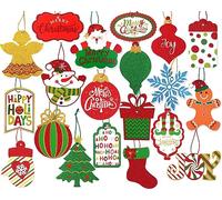 Étiquettes Cadeau Noel-80pcs Étiquettes Cadeau de Noël Paillettes, Noël Cadeau Emballage Étiquette avec Corde Suspendue pour cadeaux de Noël, Étiquette Nom Cadeau Noel, Autocollant Noel 20 Conception