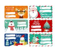 Étiquettes cadeaux de Noël - Étiquettes autocollantes de 60 feuilles, étiquettes cadeaux de Noël, autocollants d'emballage festifs pour la maison, l'école, les fêtes de famille, bas