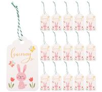 Étiquettes Colorées en Papier 200 Pièces Lapin | Fête de Pâques, Usage Marque-page, Style Cartoon, Légères, Lot de Balises Présents