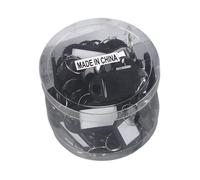 Étiquettes de vec étiquettes, identification de e fenêtre inscriptible, anneau fendu, étiquette en papier vierge pour la maison, le bureau et l'organisation scolaireBlack, 50pcs