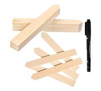 Étiquettes de en bois - Piquets d’étiquettes de jardin imperméables, stylo marqueur de nom réutilisable, matériau durable | Ensemble d'identification de 50 pièces pour la culture intérieure et