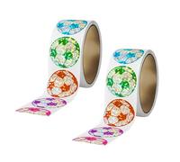 Étiquettes de Football arc-en-ciel, 1000 pièces, pour bouteille d ' eau et Scrapbooking, étiquettes de Football arc-en-ciel