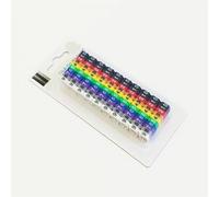 Étiquettes de marquage pour câbles, Étiquettes de fil EC-0 EC-1 500 pièces Numéro marque Fil 0 à 9 Coloré 2,5 mm² Isolation PVC Étiquette câble marqueur