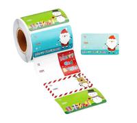Étiquettes de Noël autocollantes Rouleau de 500 Pièces Adhésives de Fête | stickers décoratifs pour cacheter les enveloppes pour Adultes Petits Cadeaux Fêtes en ureau Maison