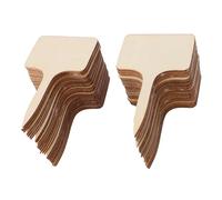 Étiquettes de plantes en bois, étiquettes de nom de plante de Type T épaisses et inscriptibles, marqueurs de jardin pour semis de fleurs et de légumes en pot, 50 pièces (Forme en T 100x60mm)