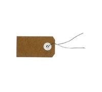 Etiquettes Kraft 3x5,5cm + Fil Métallique 50 Pièces