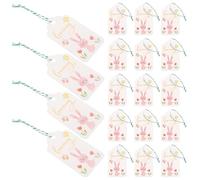 Étiquettes Suspendues 200 Pièces Lapin Coloré en Papier | Lot Léger Corde, Style Cartoon Décoratif, Marque-pages ou Fête, pour Paquet Présents et Messages