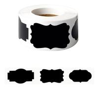 Étiquettes tableau noir kraft amovibles et réutilisables avec motif dentelle pour la maison, le bureau, la cuisine, 5 cm x 3 cm
