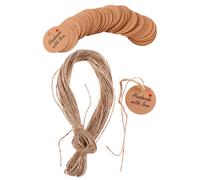 Étiquettes volantes faites à la main avec amour, 100 pièces/lot, étiquettes à ficelle en papier Kraft vierge, cadeau pour cadeaux de fête 100pcs