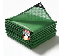 etm Bâche 240 g/m² imperméable, 8 x 14 m, vert transparent, bâche multi-usages, pour protection contre les intempéries, idéale pour le jardin, résistante aux UV, revêtue des deux côtés, (Leno vert