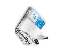 etm - Bâche imperméable avec oeillet - Bâche de Protection Usage extérieur intérieur - Bâche étanche, résistante aux UV pour Bateaux Chantiers travaux - Epaisse densité 240 g/m², Blanc 6x8 m