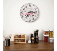 ETO*Horloge murale de cuisine Fleur 30 cm Horloge murale vintage Fleur 30 cm 61314