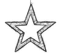 Etoile de Noël Décorative à Suspendre 38 cm Noir avec 500 LED Blanc Extra