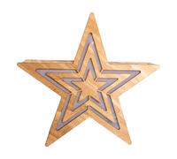 Étoile de Noël LED Décoration en bois X-Mas Lampe décorative de Noël, pile, minuterie, blanc chaud, LxH 34 x 33 cm